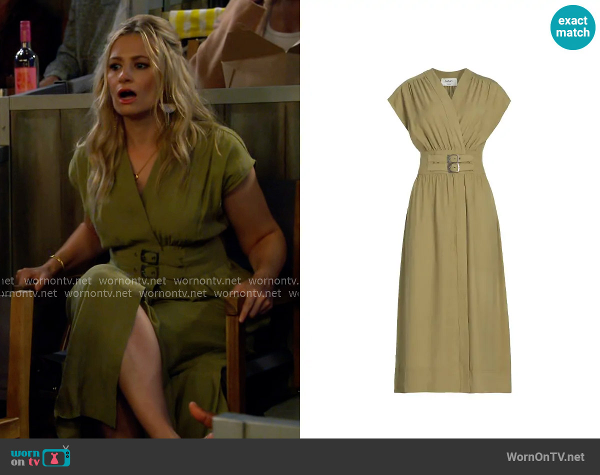 ba&sh Dove Dress worn by Gemma (Beth Behrs) on The Neighborhood