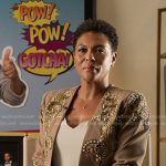 Rosie’s beige embellished jacket on Reasonable Doubt