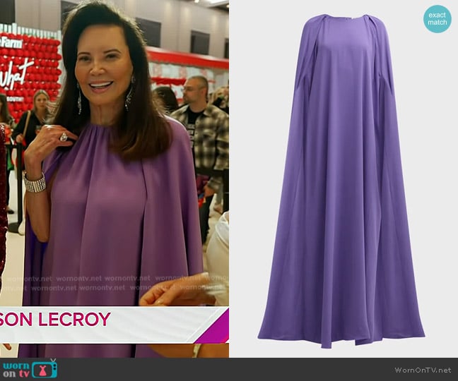 Bernadette Marco Short-Sleeve Cape Gown worn by Patricia Altschul on Today