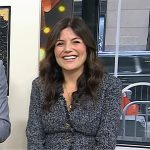 Adrianna’s black tweed mini dress on Today