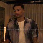 Ozzie’s blue tie dye short sleeve shirt on Reasonable Doubt