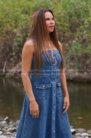 Britani’s belted denim dress on The Real Housewives of Salt Lake City