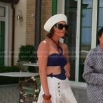 Bronwyn’s anchor pleated dress on The Real Housewives of Salt Lake City