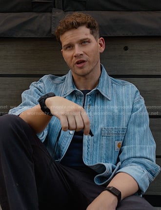 Buck’s striped denim jacket on 9-1-1