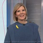 Kate’s blue button shoulder knit sweater on NBC News Daily