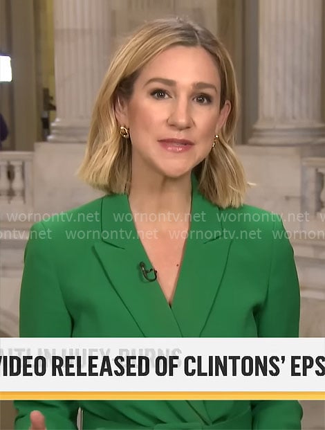 Caitlin Huey-Burns’ green suit on CBS Mornings