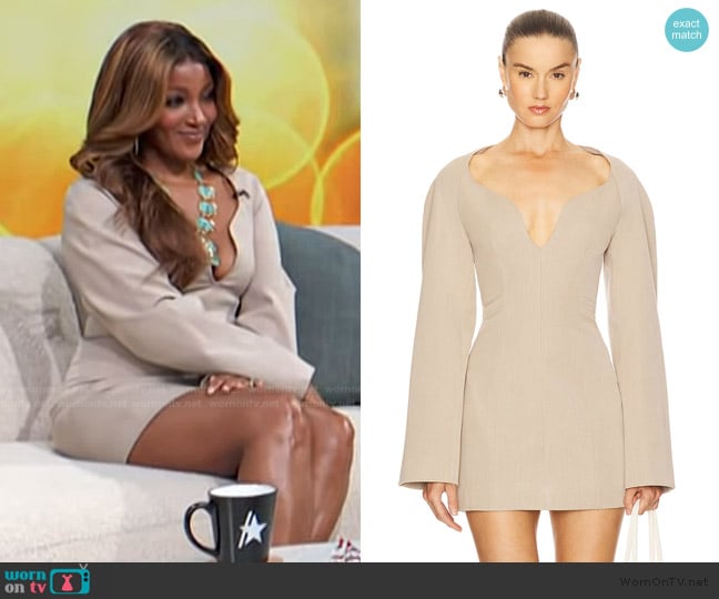Camila Coelho Leona Mini Dress worn by Mickey Guyton on Access Hollywood