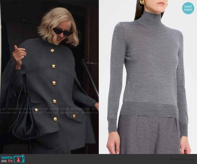 Carolina Herrera Turtleneck Wool-Silk Sweater worn by Liberty Ronson (Naomi Watts) on Alls Fair