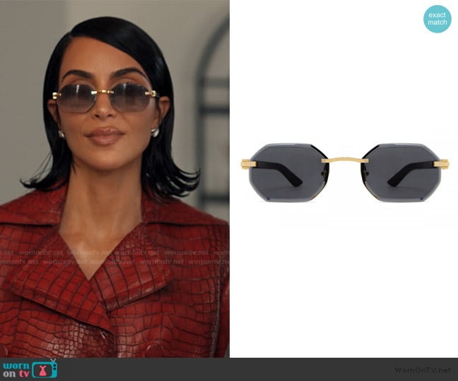 Cartier CT0439S worn by Allura Grant (Kim Kardashian) on Alls Fair