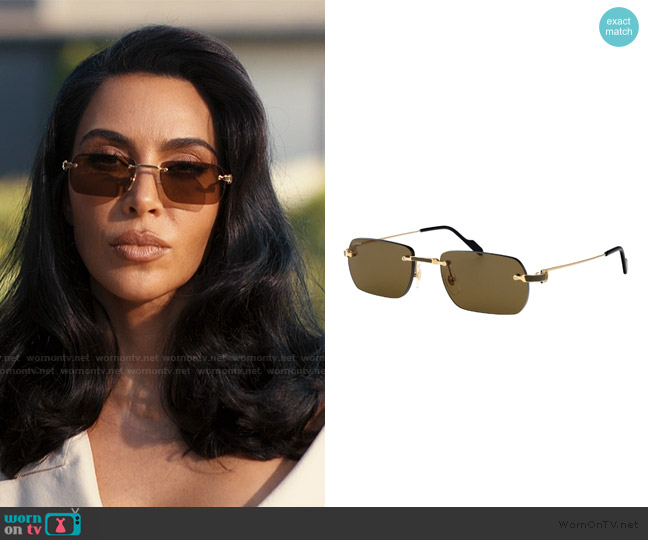 Cartier CT0498S worn by Allura Grant (Kim Kardashian) on Alls Fair