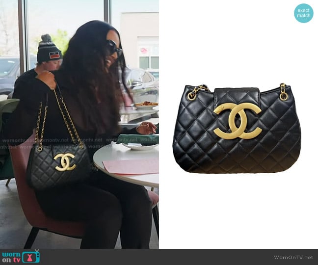 Chanel Quilted Messenger Bag worn by Lisa Barlow on The Real Housewives of Salt Lake City