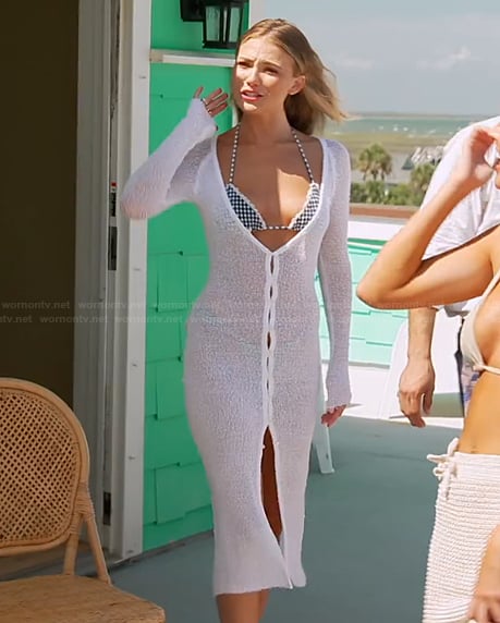 Charley Manley’s gingham check bikini set on Southern Charm