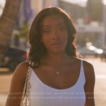 Chelsea’s white ribbed dress on Selling Sunset