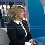 Christine’s black contrast collar dress on Today
