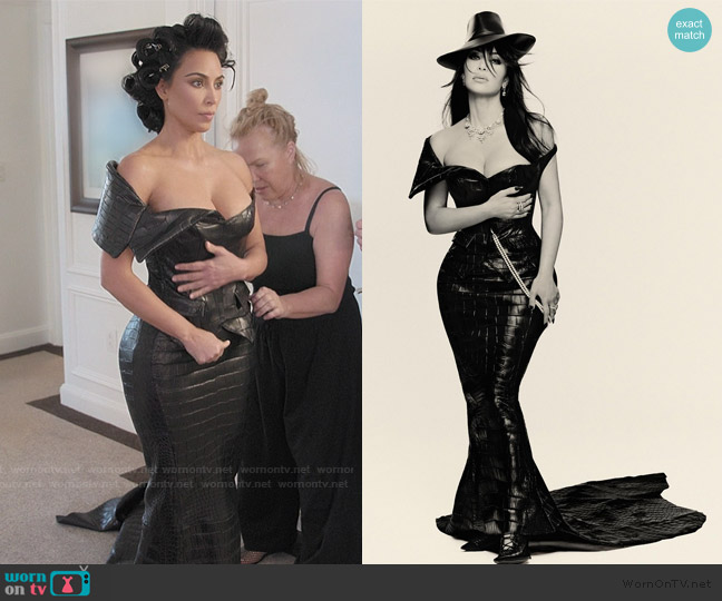 Chrome Hearts Custom Dress worn by Kim Kardashian (Kim Kardashian) on The Kardashians