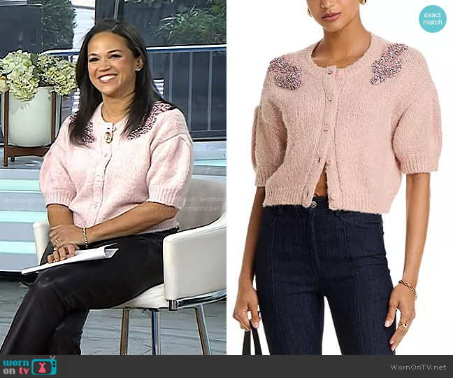 Cinq a Sept Millicent Cardigan worn by Laura Jarrett on Today