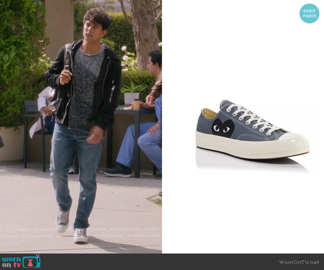 Comme Des Garcons PLAY x Converse Unisex Chuck Taylor Lace Up Sneakers worn by Lucas Adams (Niko Terho) on Greys Anatomy