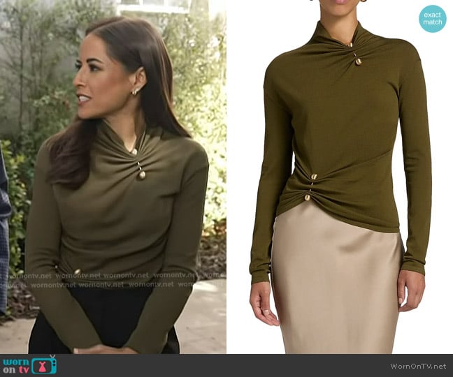 Cult Gaia allie Top in Rosemary worn by Kaylee Hartung on Today