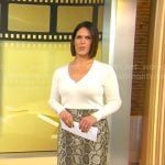 Dana Jacobson’s snakeskin print skirt on CBS Mornings
