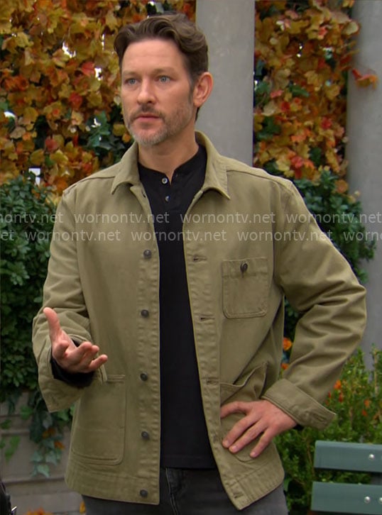 Daniel’s green jacket on The Young and the Restless