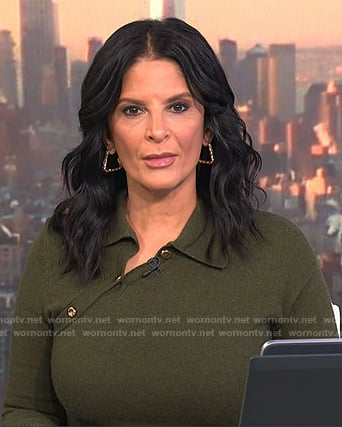 Darlene’s green asymmetric button dress on Today