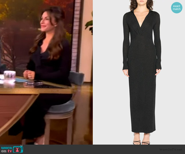 Diane von Furstenberg x Henry Zankov Castella Shimmer Knit Column Maxi Dress worn by Alyssa Farah Griffin on The View