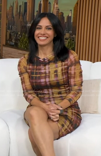 Dr. Tara Narula’s plaid long sleeve dress on Good Morning America