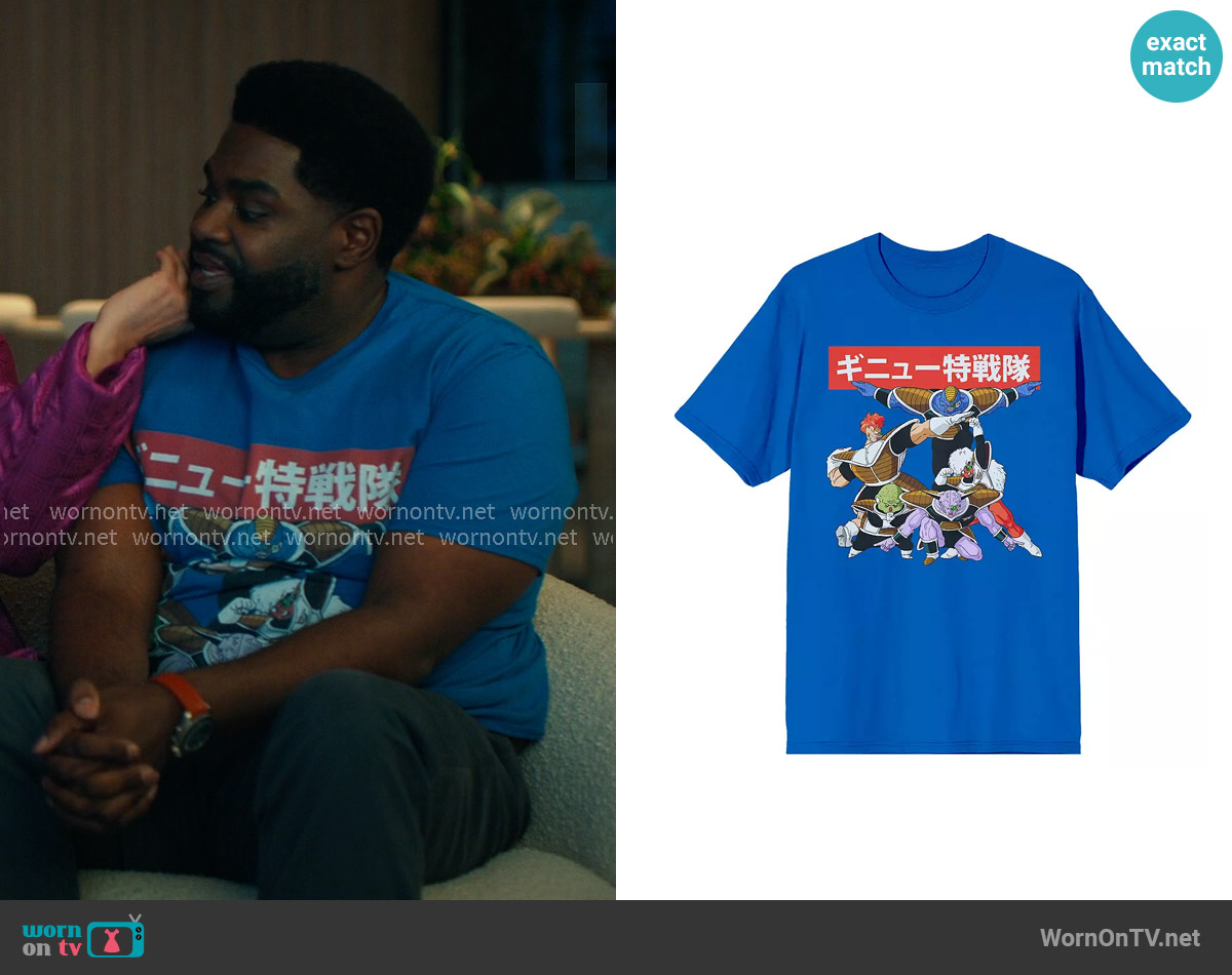 Dragon Ball Z Anime Tee worn by Howard (Ron Funches) on Loot