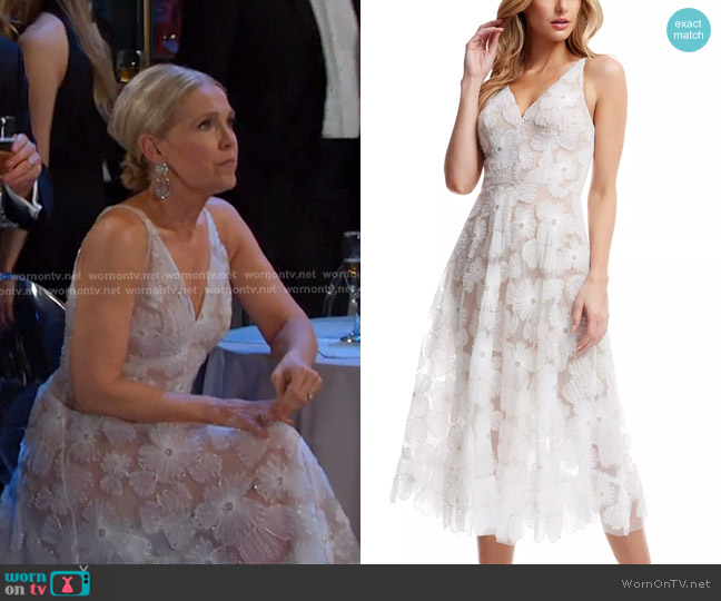 Dress the Population Blair Embroidered Dress worn by Jennifer Horton (Melissa Reeves) on Days of our Lives