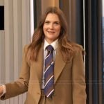 Drew’s brown suit on The Drew Barrymore Show