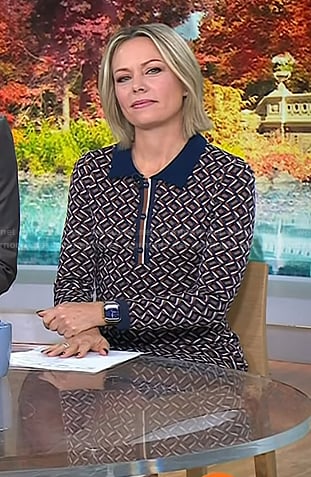 Dylan’s geometric print polo dress on Today