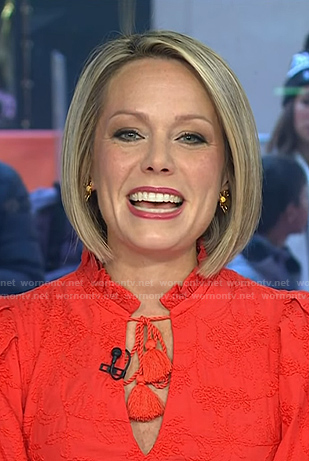Dylan’s gold floral earrings on Today