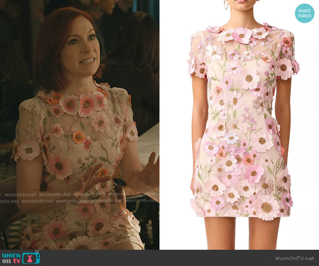Elliatt Elle Appliqué Mini Dress worn by Elsbeth Tascioni (Carrie Preston) on Elsbeth
