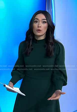Emilie’s green puff sleeve dress on Today