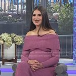 Erica Wark’s pink off-shoulder knit dress on Today