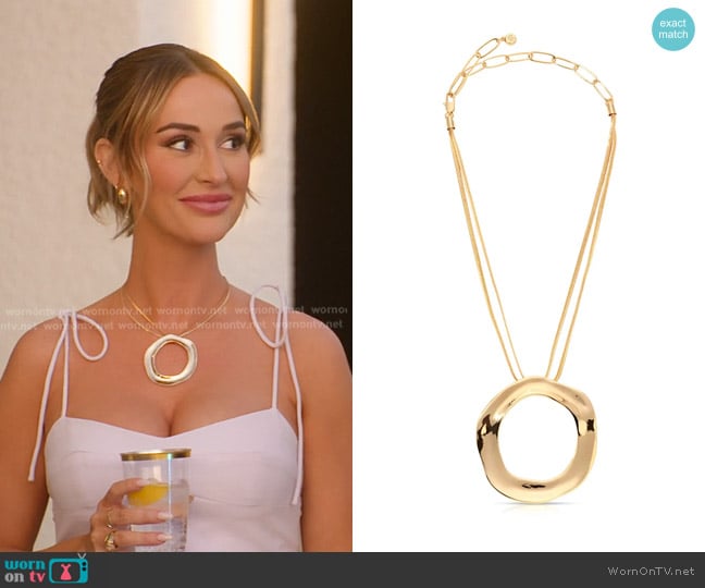 Ettika Open Circle Statement Necklace in Gold worn by Ashtyn Zerboni (Ashtyn Zerboni) on Selling the OC