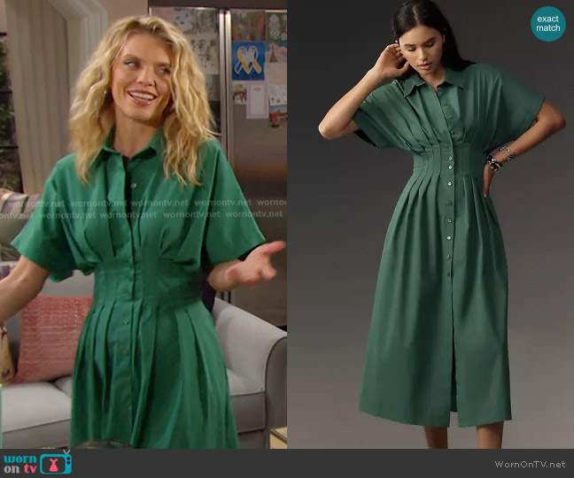 Exquise The Tobie Shirt Dress worn by Catherina Greene (AnnaLynne McCord) on Days of our Lives