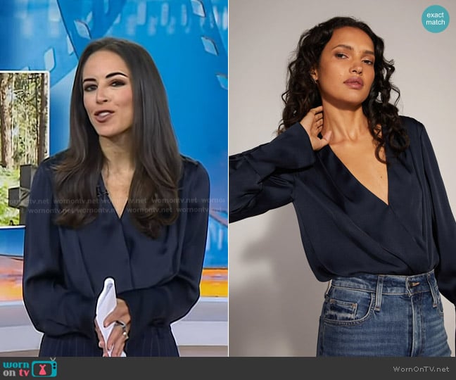 Favorite Daughter The Date Blouse Bodysuit worn by Kaylee Hartung on Today