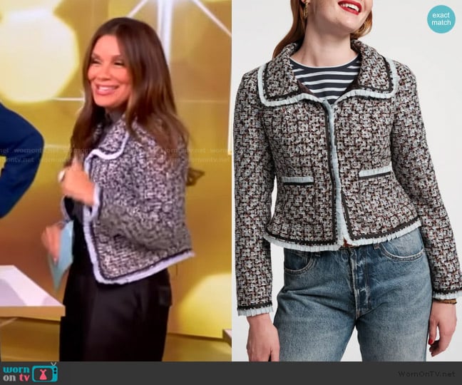 Frances Valentine Jessie Jacket Deco Tweed Poly Lurex worn by Gretta Monahan on The View