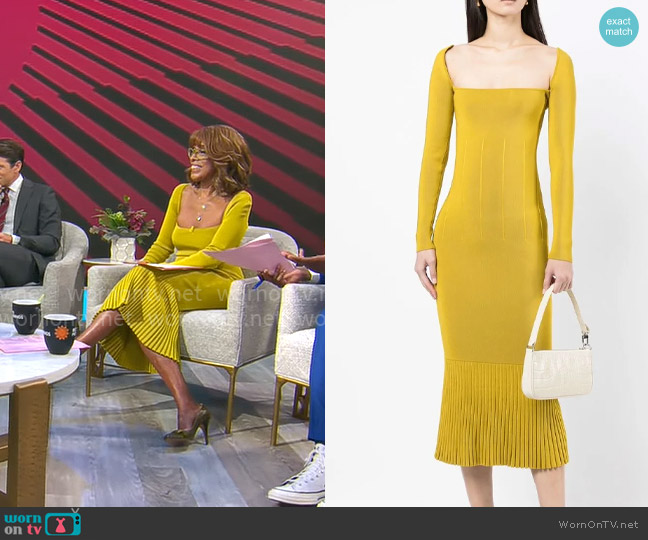 Galvan Atalanta Dress worn by Gayle King on CBS Mornings