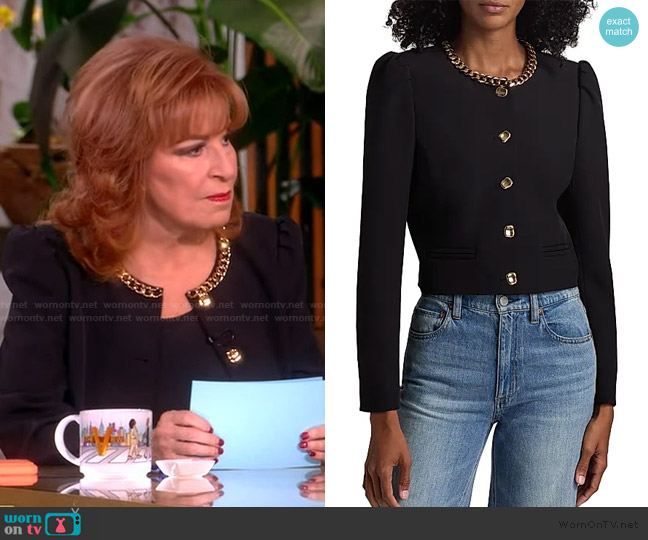 Generation Love Chiara Chain-Embellished Crepe Jacket worn by Joy Behar on The View