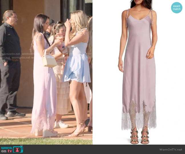 Gianni Bini x DANNIJO Lola Semi Slip Dress worn by Grace Cottrell on The Secret Lives of Mormon Wives