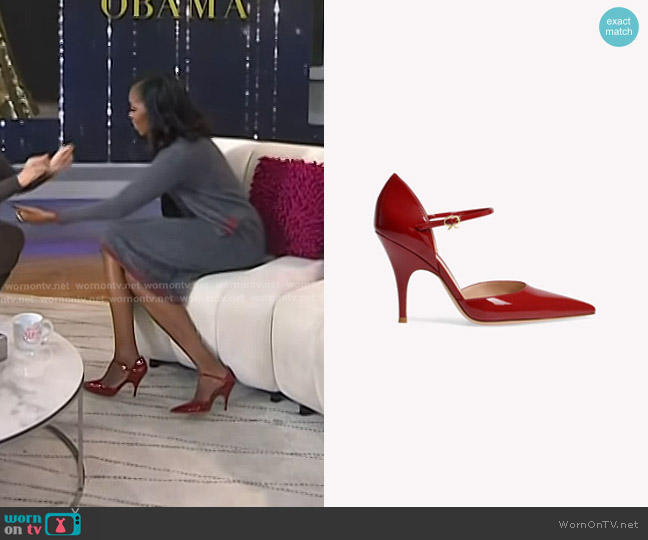 WornOnTV: Michelle Obama's red slingback heel pumps on Today