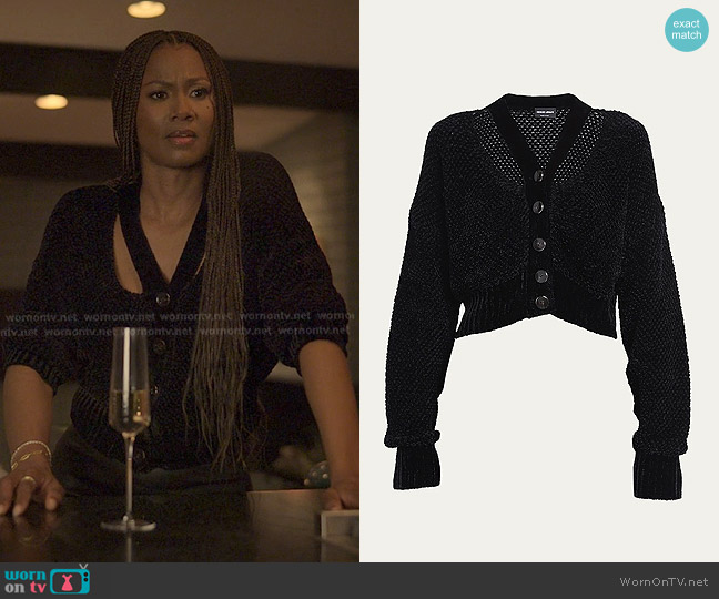 WornOnTV: Jax's black cutout cardigan on Reasonable Doubt