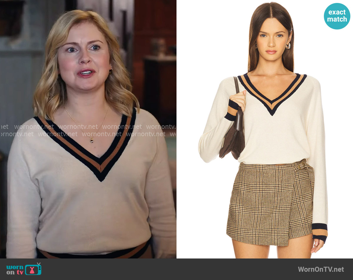 Heartloom Aella Sweater in Ivory worn by Sam (Rose McIver) on Ghosts