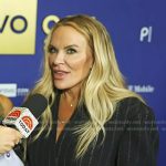 Heather’s pinstripe belted blazer on Today