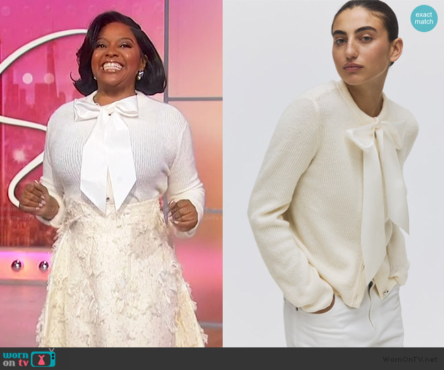 H&M Bow-Detail Cardigan worn by Sherri Shepherd on Sherri