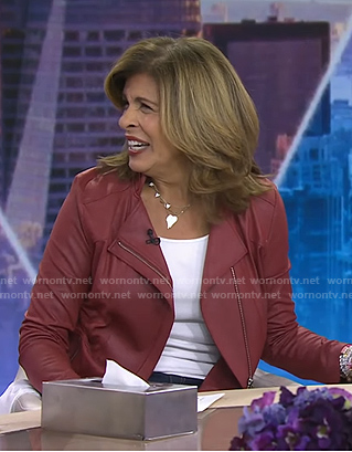 Hoda’s red leather jacket on Today