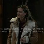 Jacinda’s suede and shearling jacket on General Hospital