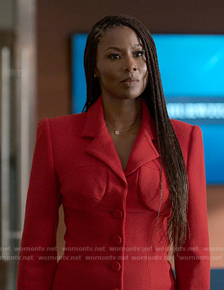 Jax’s red blazer on Reasonable Doubt